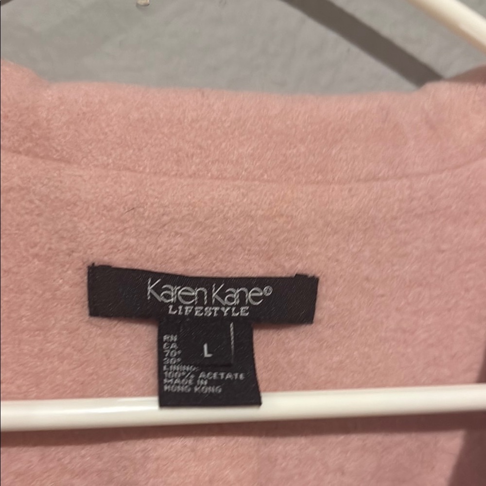 Vintage y2k Karen Kane Pink Blazer with Metallic Embellishments Sz large - Picture 3 of 14